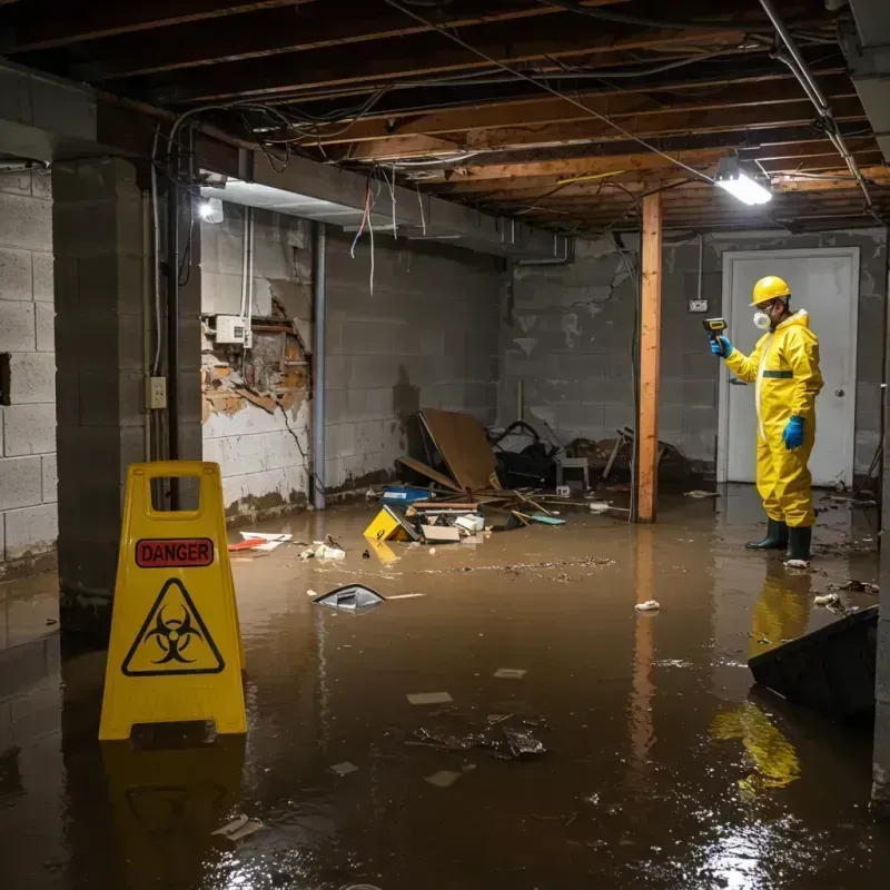 Flooded Basement Electrical Hazard in Brewster, MA Property